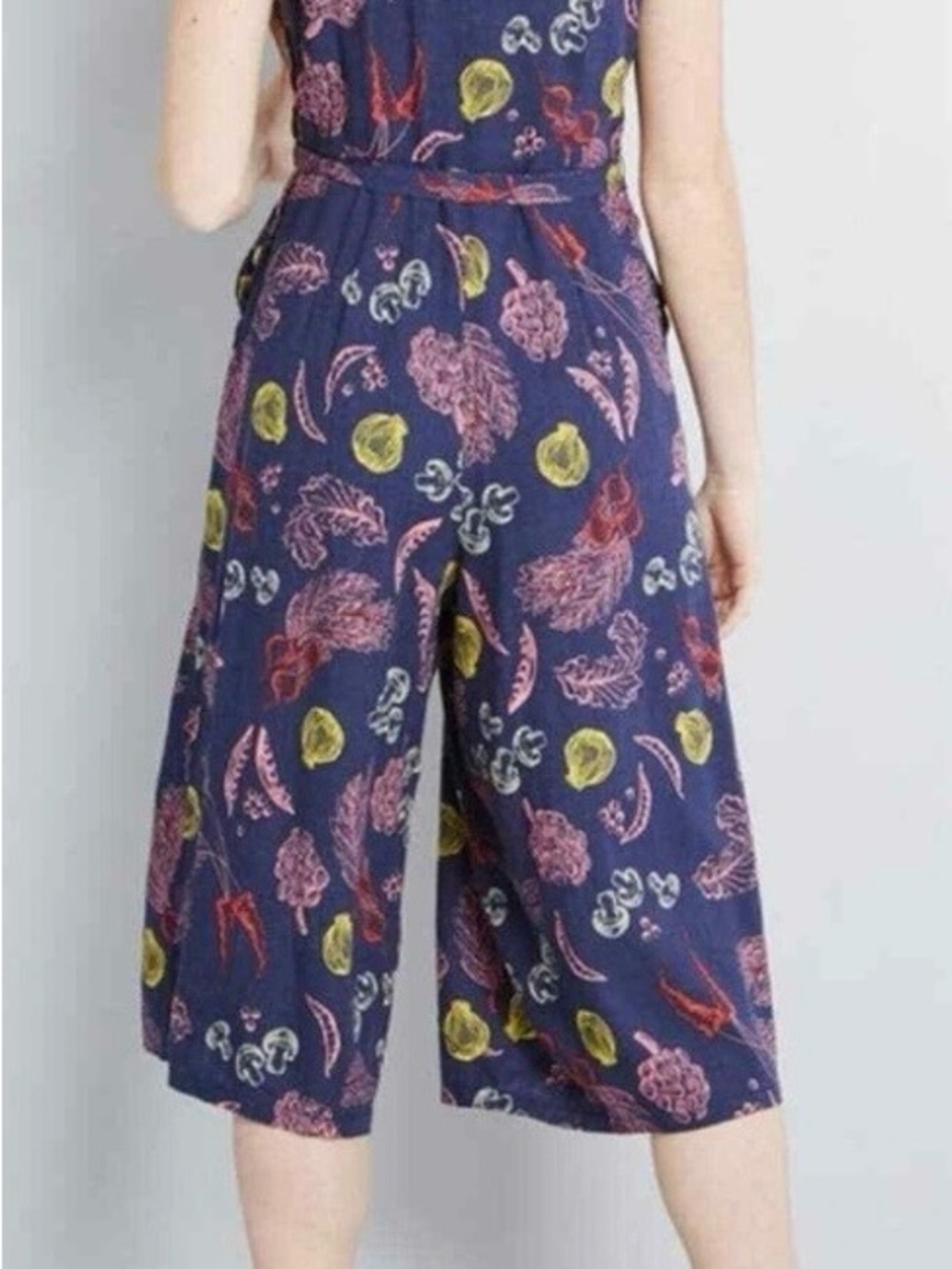 ModCloth Elated All Over Navy Cropped Leg Jumpsuit - Picture 2 of 11